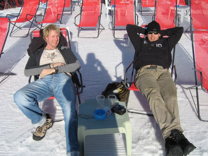 En trevlig Lördag i La Daille med sol och störtl.