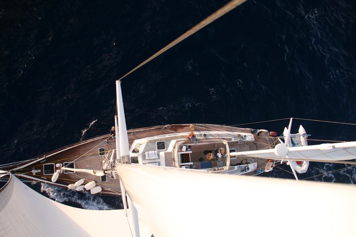 Foto: Leo Ekbom. Åkare: Full rigg med S/Y Tilda på Atlanten.