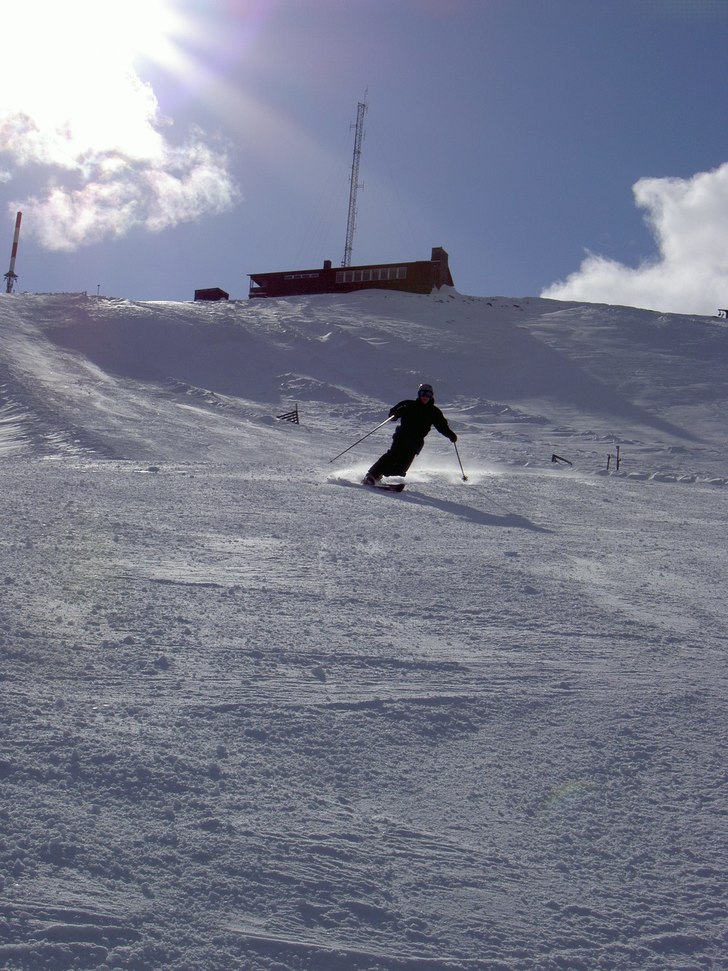 Säsongen avslutades med härlig åkning i pisten. Foto: PEO. Åkare: Janne M.