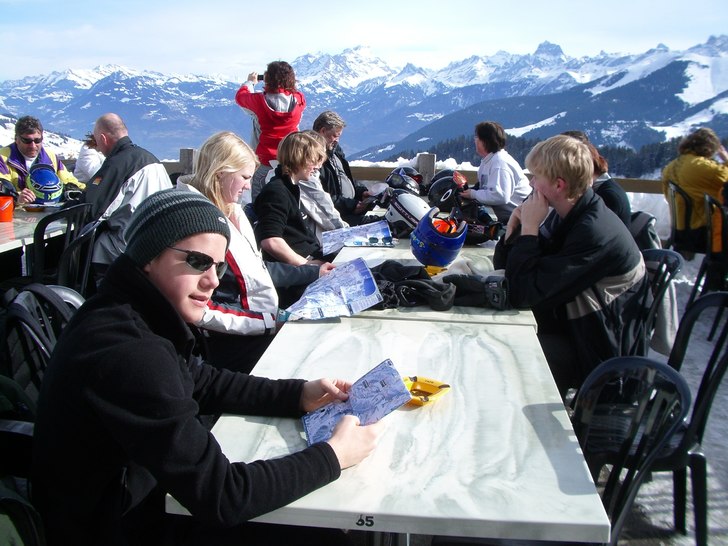 Där sitter ja o leter efter vägen hem på pistka. Foto: ??.