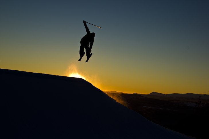 Session i solnedgång.. Foto: Christian Eriksson. Åkare: Emil Westberg.