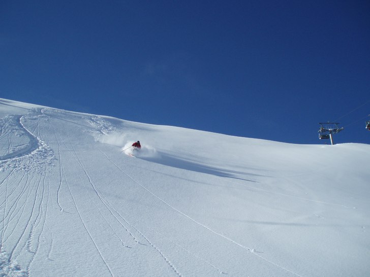 Gött med puder där.. Foto: Sofie. Åkare: Samuel.