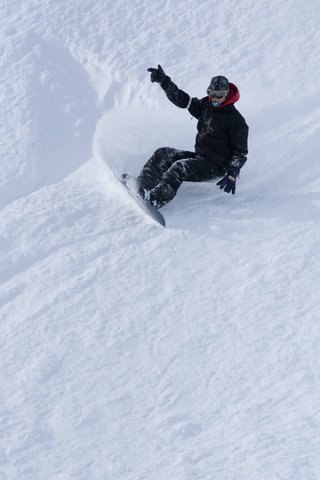 Me in abisko doing a realy soft (turning? in deep . Foto: Richard Lundh. Åkare: Fredrik Henriksson.