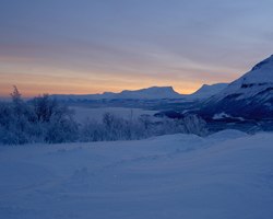 Utsikt på väg upp till jobbet en januarimorgon... Foto: Ola Eriksson.