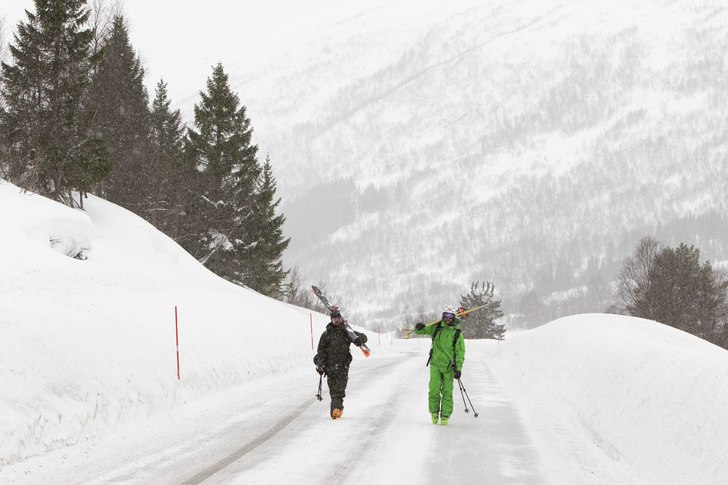 På väg tillbaka från Furusetskogen.. Foto: Fredrik Schenholm.
