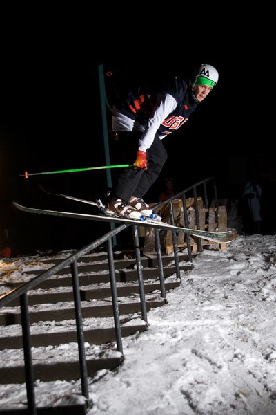 Säsongens första railjam. Foto: Johan Palmqvist. Åkare: Jesper Westman.