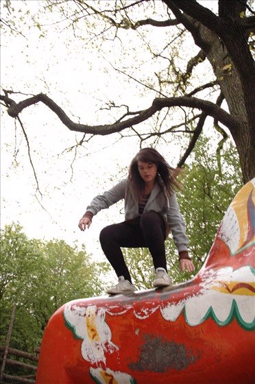 Hmmm kan även hoppa från hästar och inte bara i. Foto: Nike. Åkare: Jag :P.