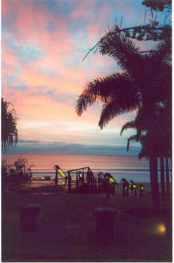 Solen går precis upp och i morgonljuset e det dag. Foto: Johan Svensson.