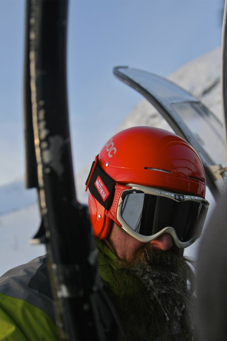 Our heli-guide Mad-Mike.. Foto: Mikael Friman. Åkare: Mad-Mike.