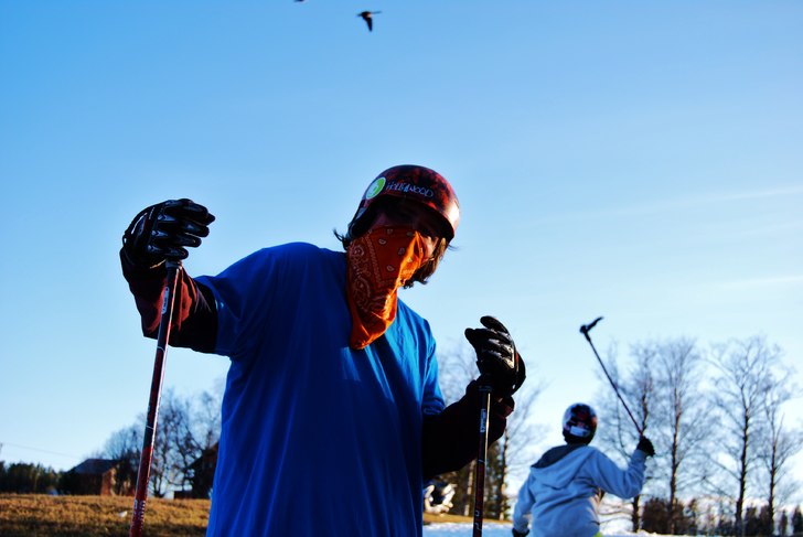 Jag och ica körde en liten rail session när snö. Foto: Andreas Erlandsson. Åkare: Tommie Johansson.