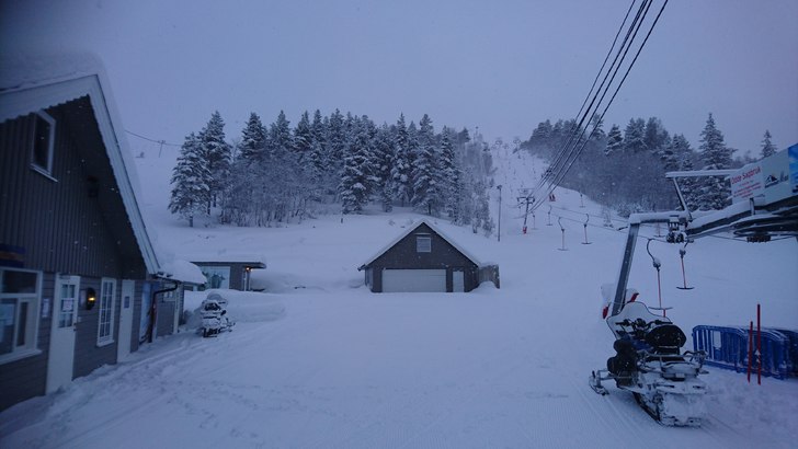 Endelig kom det ett påfyll med snø!!!
I løpet a.
