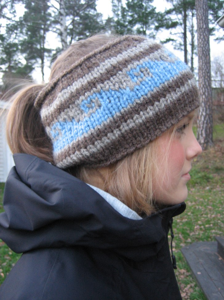 Även jag har fastnat i stick-träsket.... Foto: Sara. Åkare: Syrran.