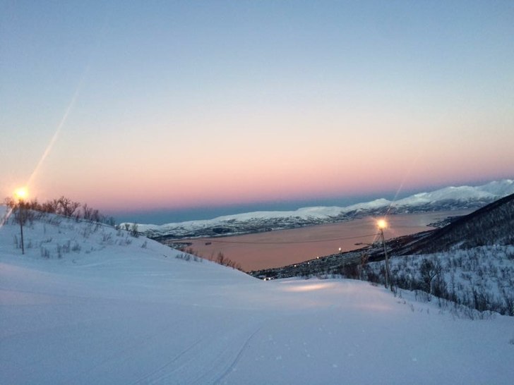 Anlegget er nypreparert for å gi skiglede.
Føret.