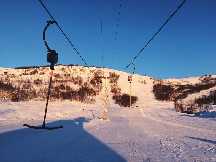 Sola skinner 
Nydelige forhold i løypa og sola sk.