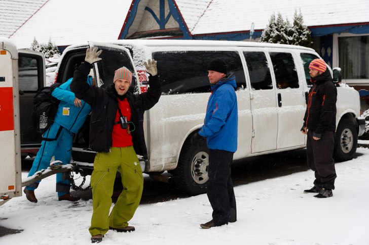 Så här morgon-pepp är man om man är på väg t.