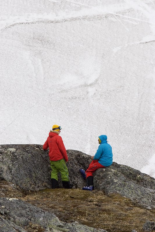 Foto: Johan Hellman. Åkare: Team Norröna delar inte den övriga världens syn på det här med att blanda färger..