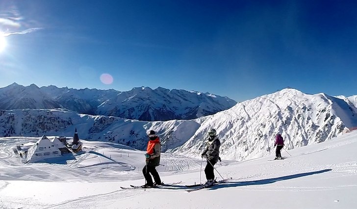 Första skiddagen i Horberg, Mayrhofen.. Foto: Johannes Carli.