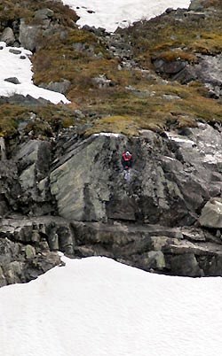 I like summer skiing!. Foto: Oskar Enander. Åkare: Even Ofstad.