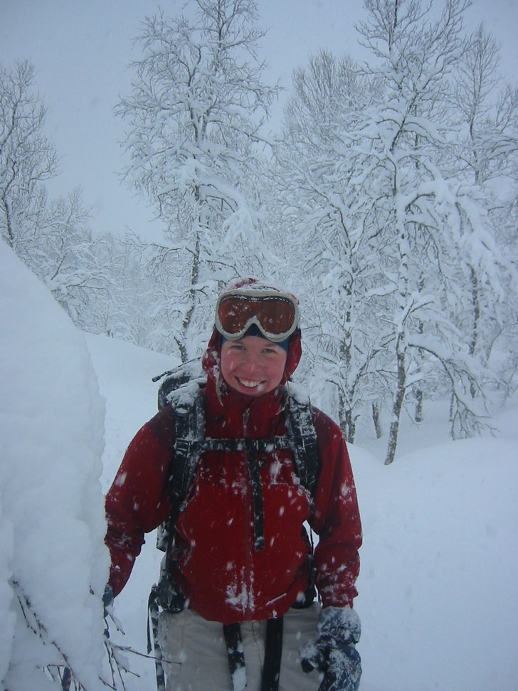 Snöfall och underbar skog!. Foto: Marit .. Åkare: Sara Widell.