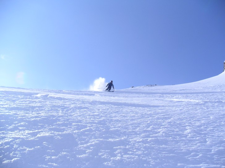 Baksidan av valluga, St Anton. Foto: Jonas. Åkare: Joakim Danielsson.
