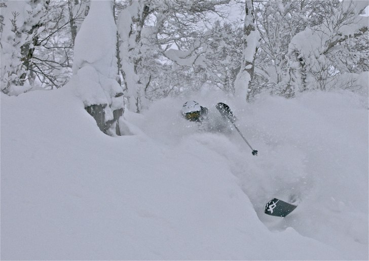 en avslutning värd Niseko, 3 dagar av totalt pude. Foto: Patrick Södermark. Åkare: Adam Hedström.