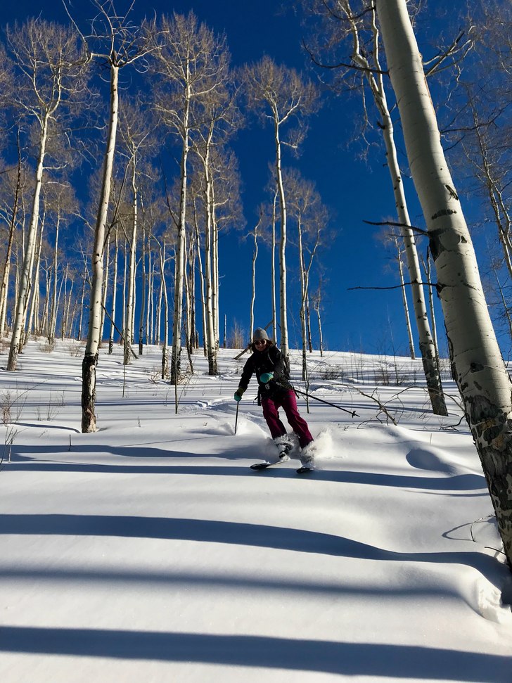 Skogsåkning i Vail.