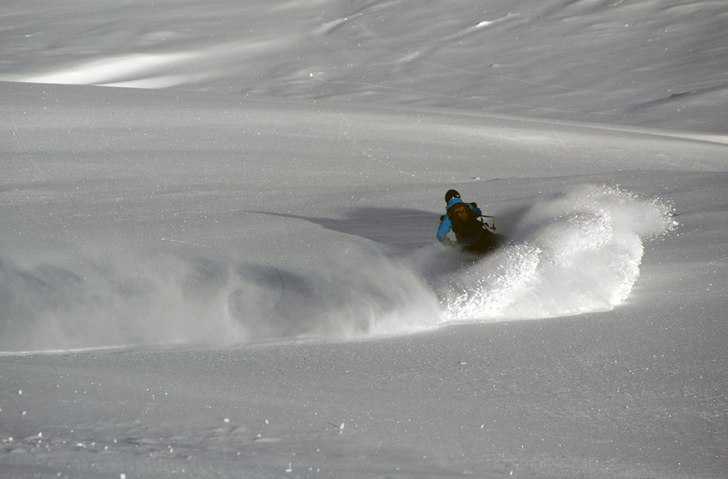 Fin snö , fin sväng..... Foto: Tomas Pernek. Åkare: Katrin Baumgartner.