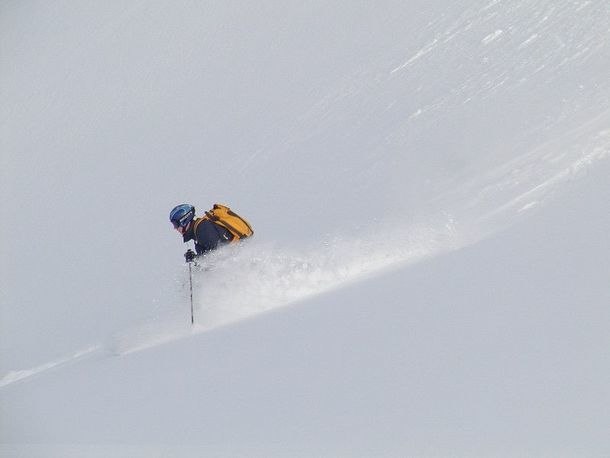 Efter 1,5 timmes hikning och ett väldigt litet dr. Foto: Micke. Åkare: Jugga.