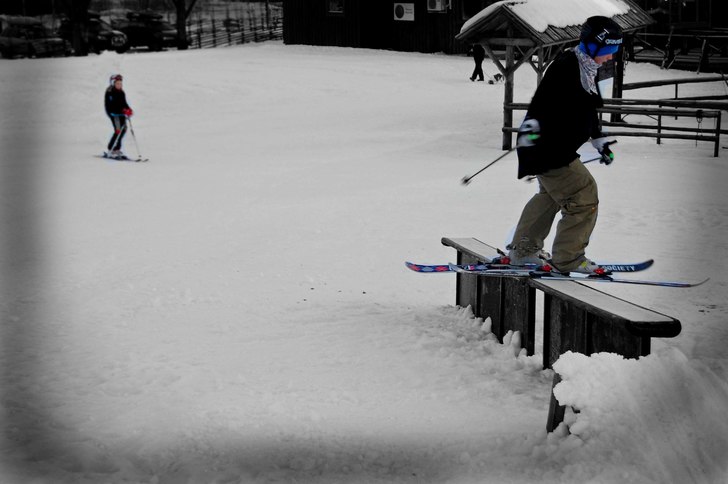railing i bjästa.. Foto: Daniel nordin. Åkare: Emil Westman.