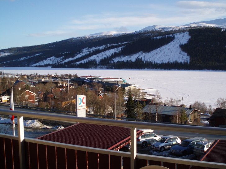 Utsikten från lägenheten i Åre.