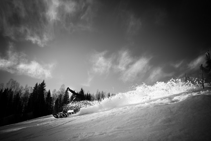 Sportlovet i Bjursås bjöd inte på några snöm�.