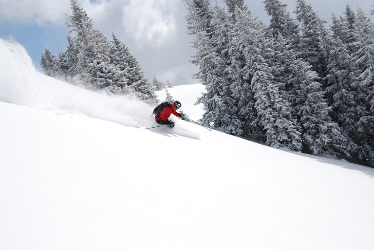 Kalle på väg ner i Salbach. Fin dag med fräkt l. Foto: Anders Olofsson. Åkare: Kalle Rydberg.