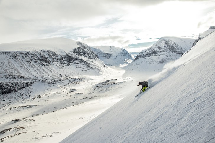 Victor Daggberg på väg nedför Personalbacken. Foto: Axel Adolfsson.