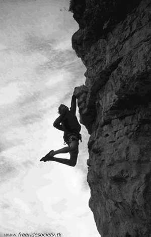 Fin klättring och fina utsikter när man nått si. Foto: Magnus. Åkare: Emil.