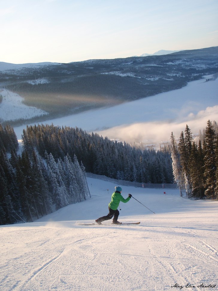 Lonely Katie on her way down. Working us to VM:8 f. Foto: May Elin Aarstad. Åkare: Katrine Ingebrigtsen.