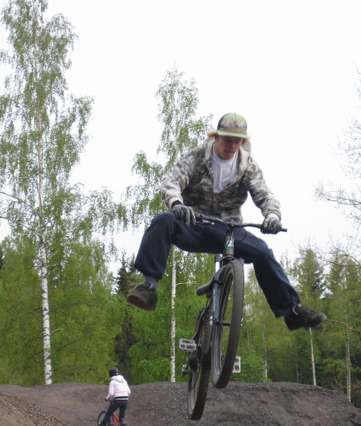 En gammal bild på en no foot. Foto: Kalle tror ja. Åkare: Jag.