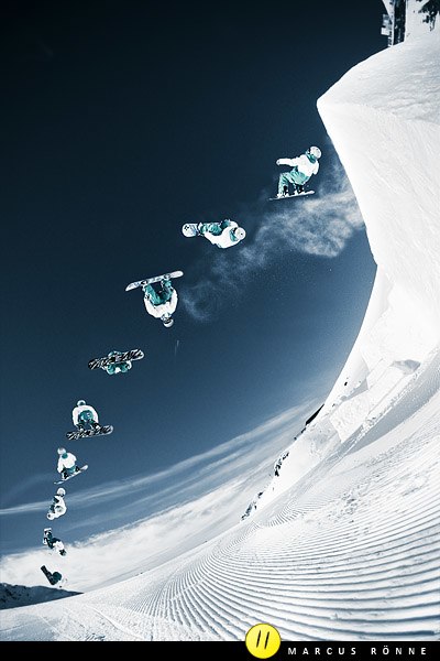 12 årige Ollie från Ischgl nöter sin stora doub. Foto: Marcus Rönne. Åkare: Ollie.
