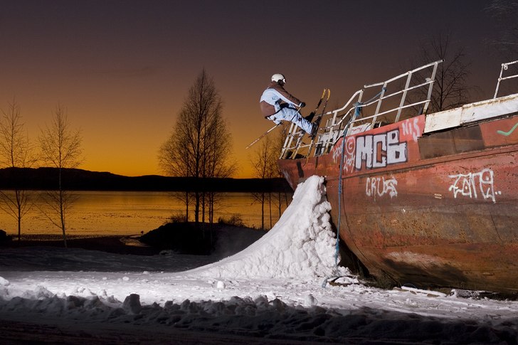 Tja, typ wallride. Foto: Andreas Timfält. Åkare: Rasmus Ericson.