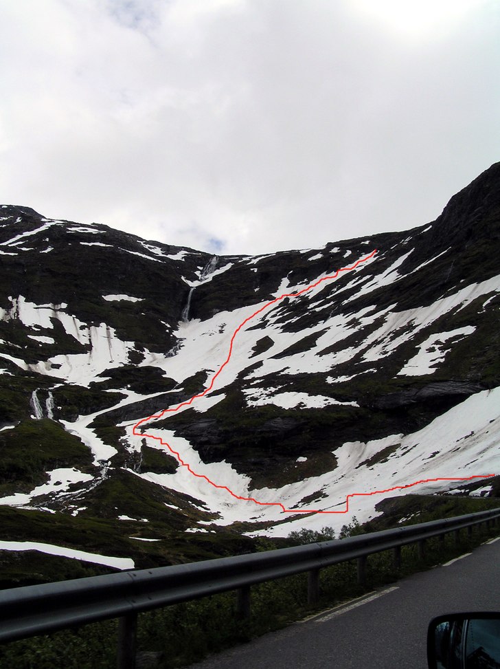 En bild över större delen av åket
Dalsnibba i . Foto: Johan Olofsson.