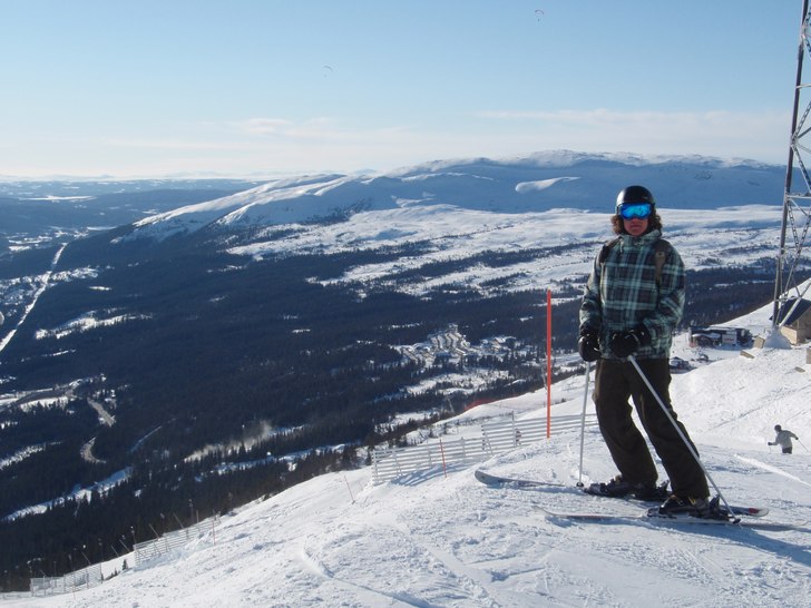 Fin utsikt från Svartberget!. Foto: Kristin Karlsson. Åkare: David Karlsson.