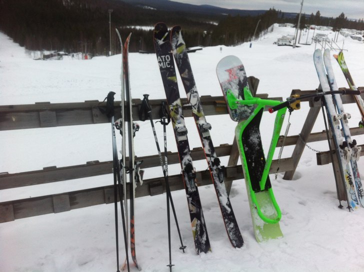 Sista skiddagen på gröna trixmaskinen.