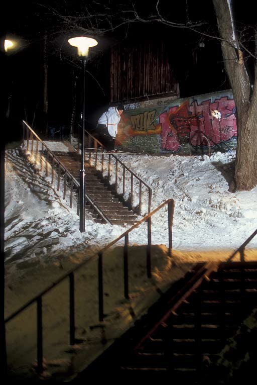 Ett gammalt räcke på söder.. Foto: Alexander Klun. Åkare: who? 2001.