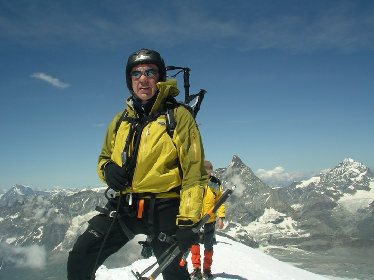 Toppbestigning av Breithorn, Zermatt, Schweiz 4176. Foto: Chatarina Larson. Åkare: Ronnie Magnusson.