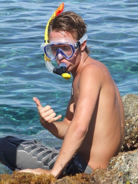 såg en och annan liten fisk.... Foto: Semir. Åkare: Jocke elofsson.