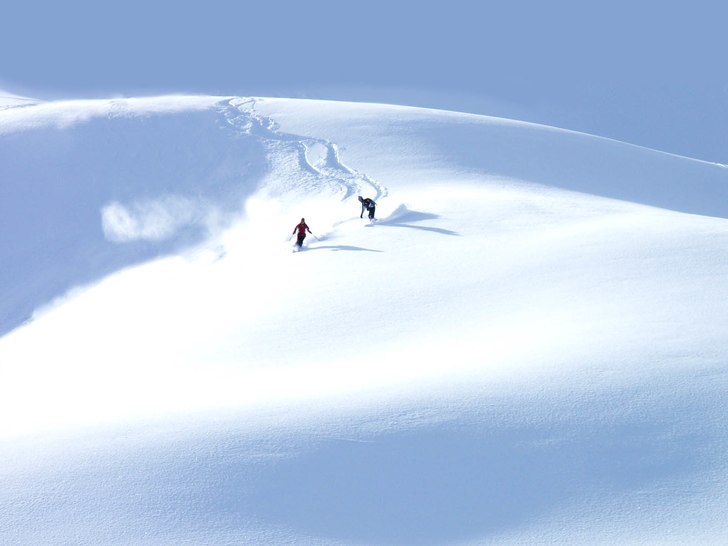 Badgasteins Hohe sharte. Foto: Johan Karlsson. Åkare: Jocke Carlberg och Calle .
