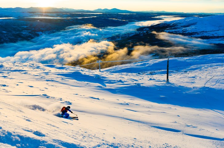 @ollesod njuter av Åreskutans utbud; mysig snö o. Foto: Klas Hagelbeck. Åkare: Olle Söderberg.
