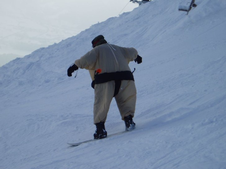 Sumo brottare i backen. Foto: Adam Hansson. Åkare: Sumo-Man.