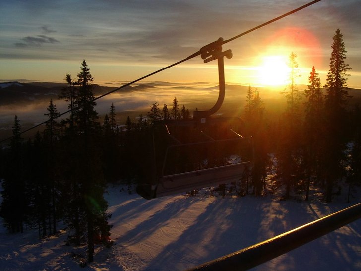Taget på morgonen i trysil från ligten. Foto: Samuel. Åkare: ingen.