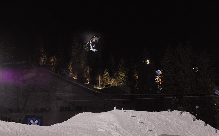 Chris Burandt vann X-Games guld i Snowmobile Frees. Foto: Mattias Fredriksson. Åkare: Chris Burandt.