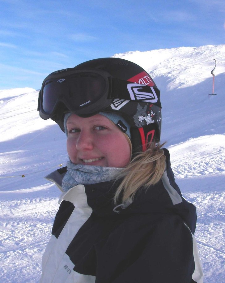 Jag och Jerry åker slalom.. Foto: Jerry Broo. Åkare: Johanna Broo.